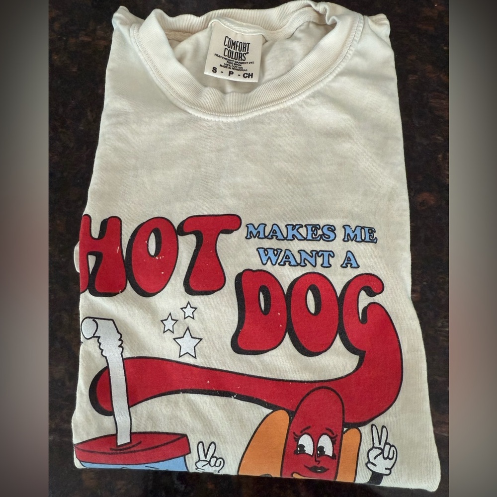 Summertime Tee with Hot Dog Print 🌭